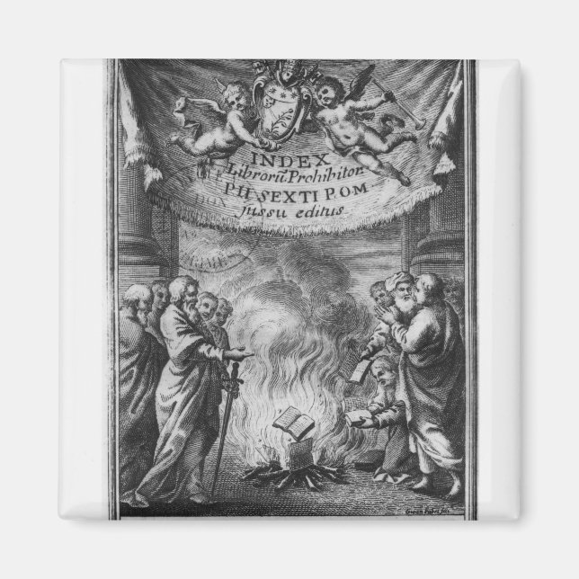 Fronten för "Index Lilånum Prohibitorum" Magnet (Framsidan)
