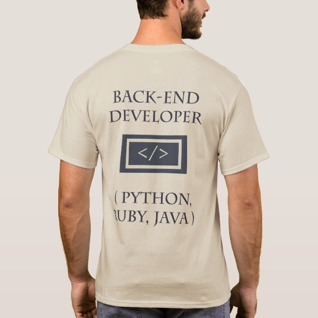FrontEnd och Backend Developer T-Shirt (Baksida)