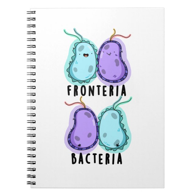 Fronteria Bacteria Funny Biology Pun Anteckningsbok (Framsidan)