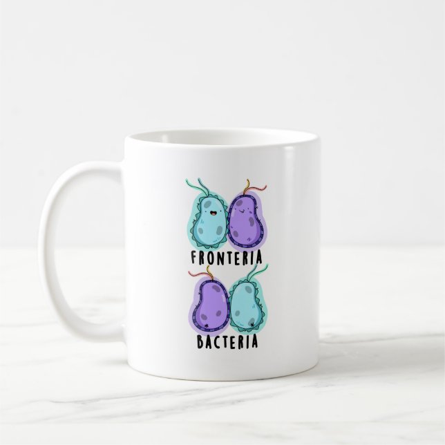 Fronteria Bacteria Funny Biology Pun Kaffemugg (Vänster)