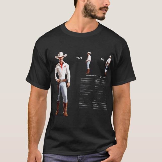 Frontier Flair Design - Modern Cowboyestetik T Shirt (Framsida)