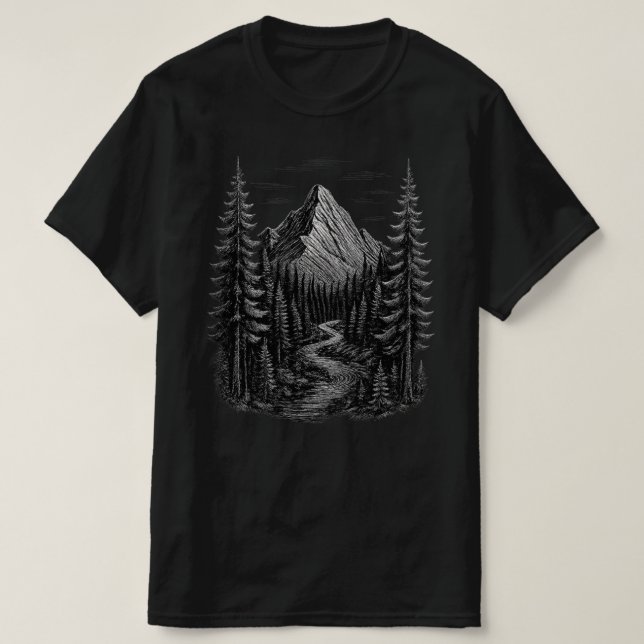 Frontier Pulse — Stig Upp Förbi Topparna T Shirt (Design framsida)