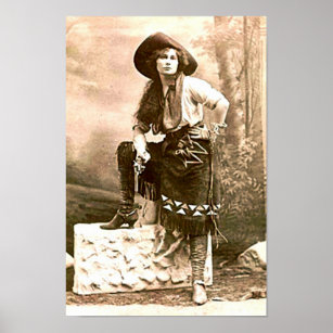 Frontier Woman of the American Väster Print Poster