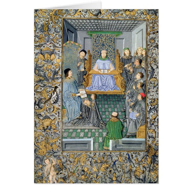 Frontispiece av Antonio de Nebrijas 'Gramatica Hälsningskort (Framsidan)