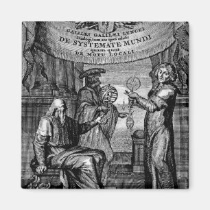 Frontispiece av 'Dialogus De Systemate Mundi' Magnet