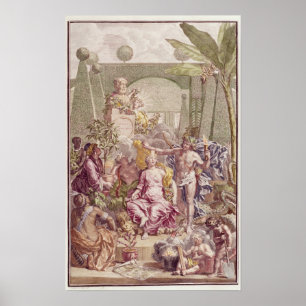 Frontispiece av "Hortus Cliffortianus" vid Carl Poster