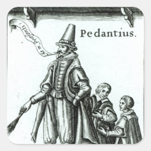 Frontispiece av 'Pedantius Fyrkantigt Klistermärke