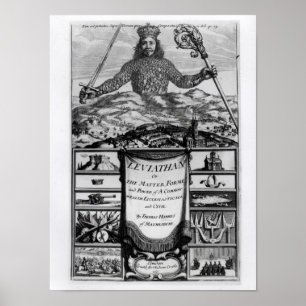 Frontispiece av Thomas Hobbes av Malmesbury Poster