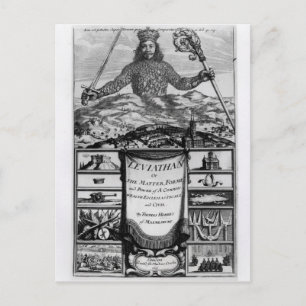 Frontispiece av Thomas Hobbes av Malmesbury Vykort
