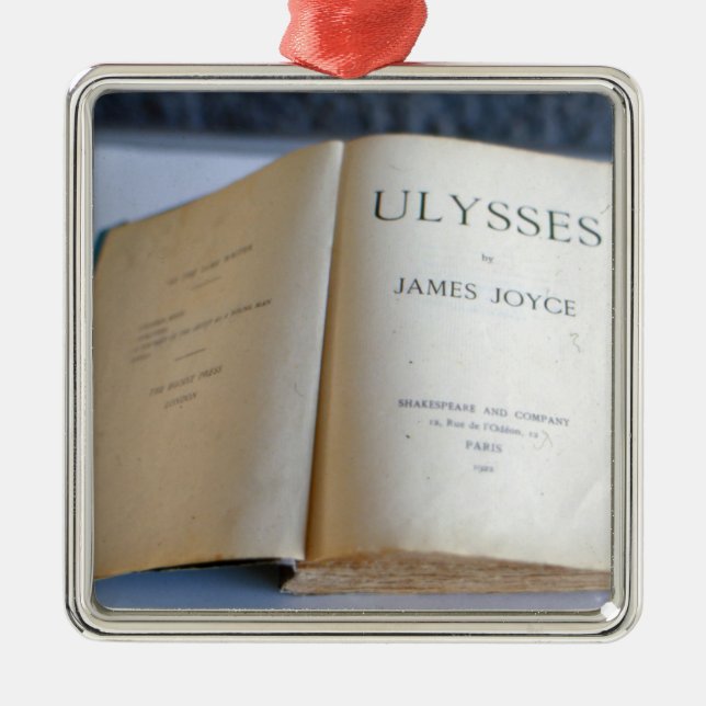 Frontispiece av "Ulysses" vid James Joyce Julgransprydnad Metall (Framsidan)