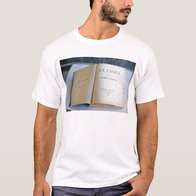 Frontispiece av "Ulysses" vid James Joyce Tee Shirt (Framsida)