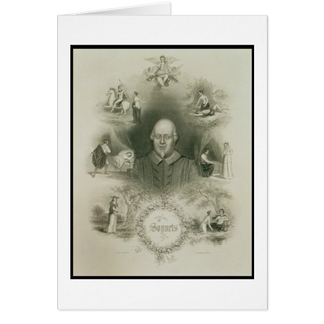 Frontispiece för "sonetterna, från 'det färdigt hälsningskort (Framsidan)