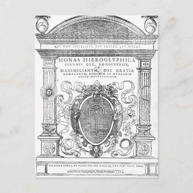 Frontispiece från Monas Hieroglyphica Vykort (Framsida)