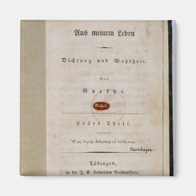 Frontispiece från "Out of my Life" Magnet (Framsidan)