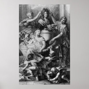 Frontispiece "Fransk Academy Dictionary" Poster