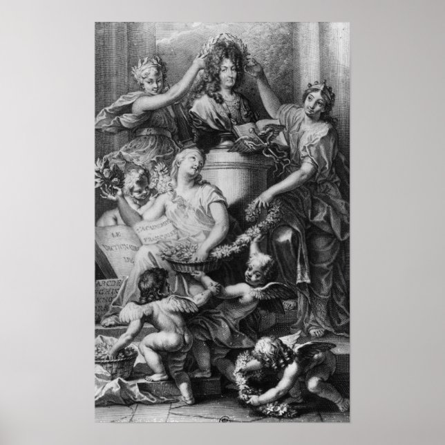 Frontispiece "Fransk Academy Dictionary" Poster (Framsidan)