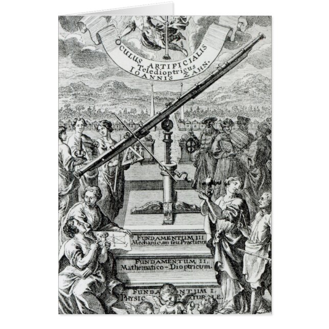 Frontispiece 'Oculus Artificialis Hälsningskort (Framsidan)
