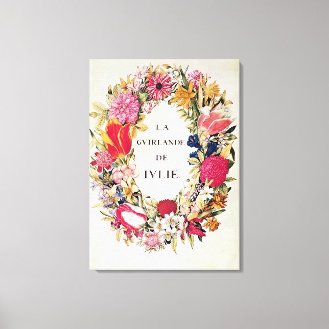 Frontispiece of 'La Guirlande de Julie', 1642 Canvastryck (Framsida)