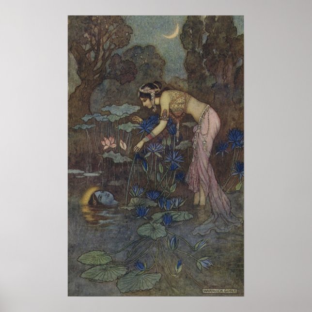 Frontispiece Sita hittar Rama bland Lotus Poster (Framsidan)