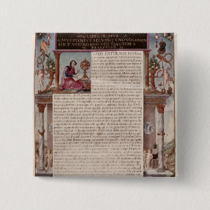Frontispiece som bokar I-visning en sida av text Knapp