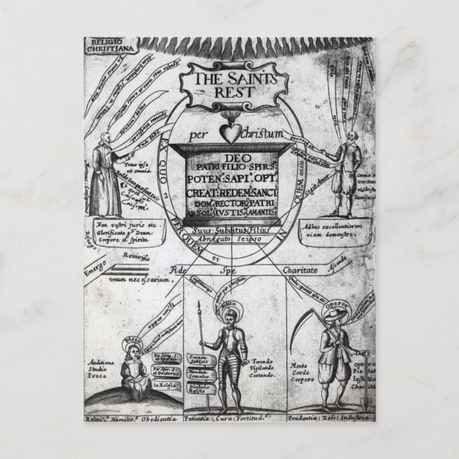 Frontispiece, "The Saints Everlong Rest" Vykort (Framsida)
