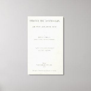 Frontispiece till 'Alice till och med Canvastryck