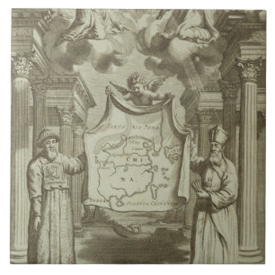 Frontispiece till "chinan som illustreras" av kakelplatta