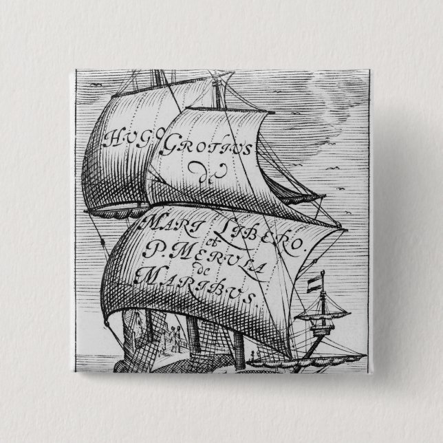 Frontispiece till "De mari libero", vid Hugo Knapp (Framsida)