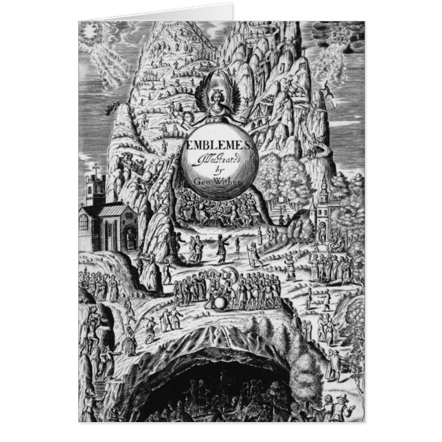 Frontispiece till George Withers "Emblems", 1635 Hälsningskort (Framsidan)