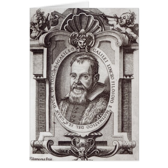 Frontispiece till "Il Saggiatore" vid Galileo Hälsningskort (Framsidan)