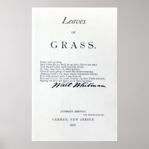 Frontispiece till 'löv av gräs poster