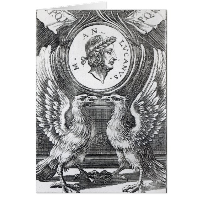 Frontispiece till 'Lucans Pharsalia Hälsningskort (Framsidan)
