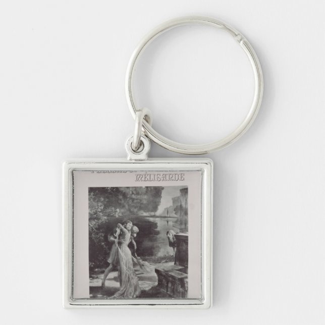 Frontispiece till Pelleas och Melisande by Fyrkantig Silverfärgad Nyckelring (Framsidan)