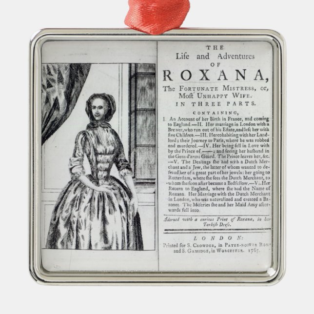 Frontispiece till 'Roxana, det gynnsamt Julgransprydnad Metall (Framsidan)
