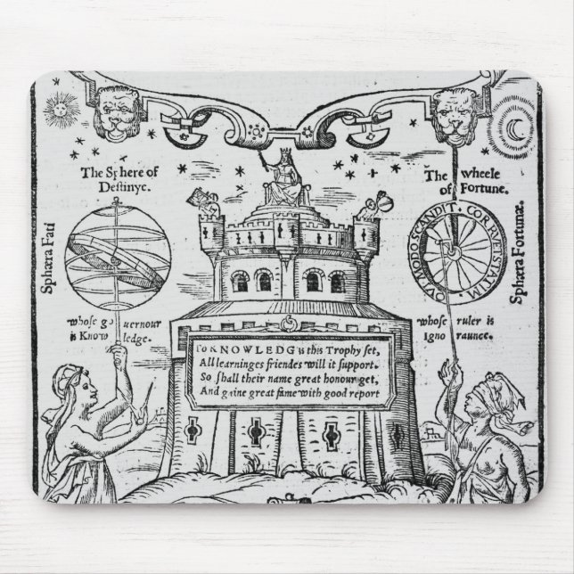 Frontispiece till 'slottet av Knowledge Musmatta (Framsidan)