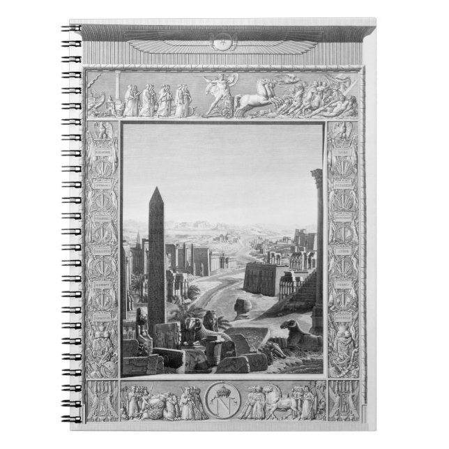 Frontispiece till volym 1 av `-beskrivningen av anteckningsbok med spiral (Framsidan)