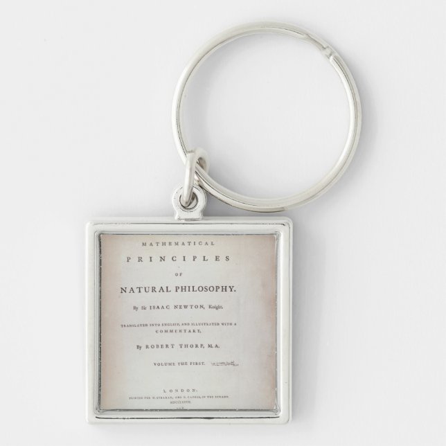 Frontispiece till volym mig fyrkantig silverfärgad nyckelring (Framsidan)