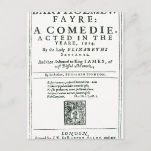 Frontispiece to "Bartholomew Fair" Vykort