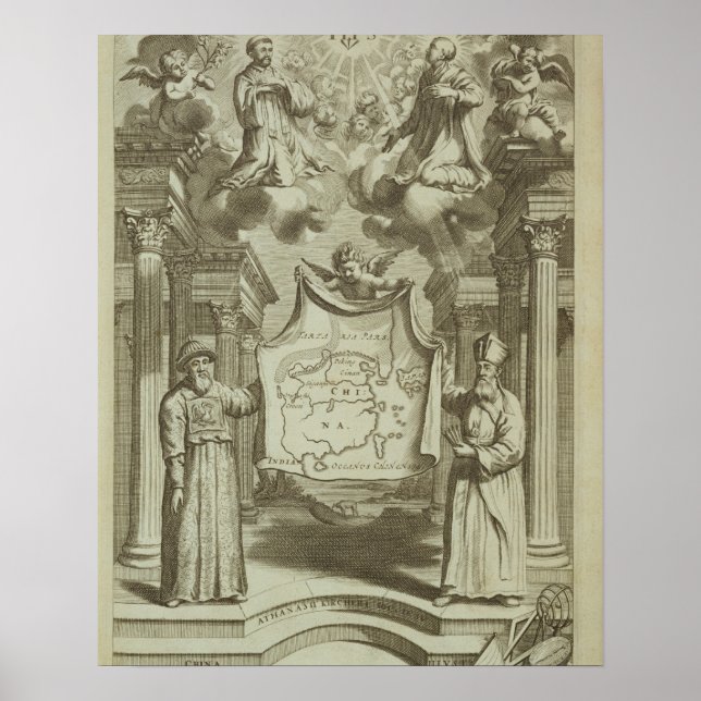 Frontispiece to "China Illustrated" by Athanasius Poster (Framsidan)