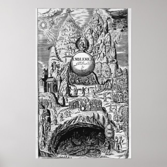 Frontispiece to George Wither's 'Emblems', 1635 Poster (Framsidan)