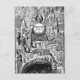 Frontispiece to George Wither's 'Emblems', 1635 Vykort
