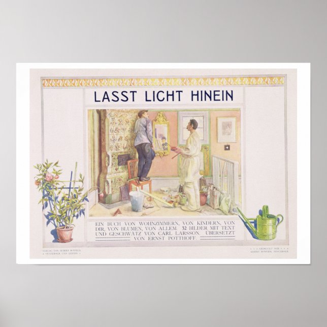 Frontispiece to "Lasst Licht Hinin" ("Släpp in mer Poster (Framsidan)