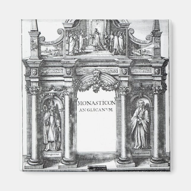 Frontispiece to 'Monasticon Anglicanum' Magnet (Framsidan)