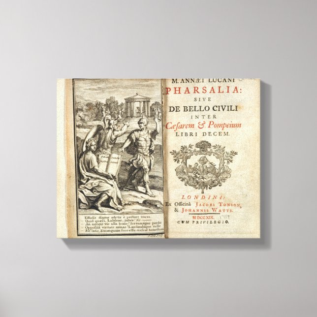 Frontispiece to Pharsalia Canvastryck (Framsida)