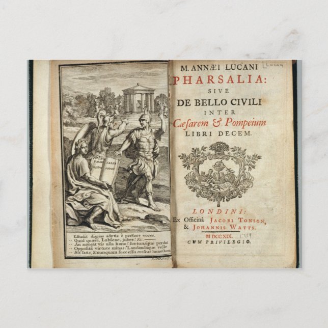 Frontispiece to Pharsalia Vykort (Framsida)
