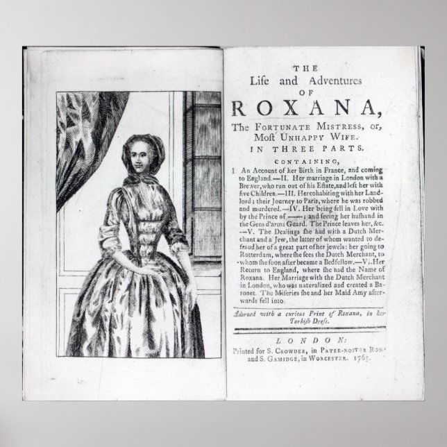 Frontispiece to 'Roxana, Fortunate Poster (Framsidan)