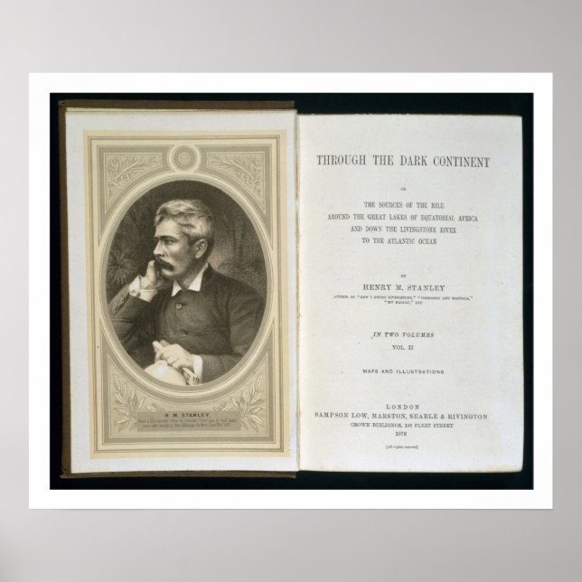 Frontispiece to 'through the Mörk Continent', by H Poster (Framsidan)
