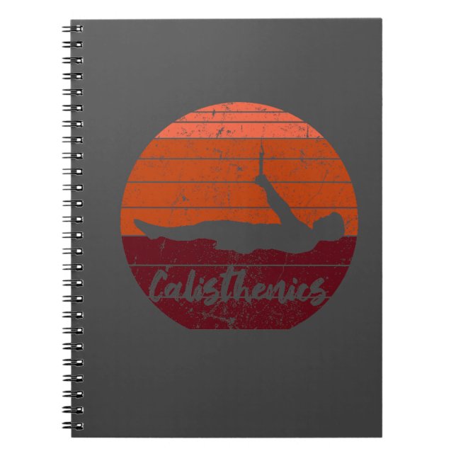 frontlever, calisthenics, street workout  anteckningsbok (Framsidan)