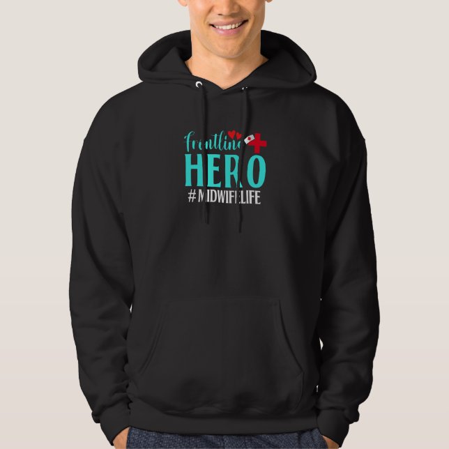 Frontline Hero Midfru Life Worker Frontline Essen Hoodie (Framsida)