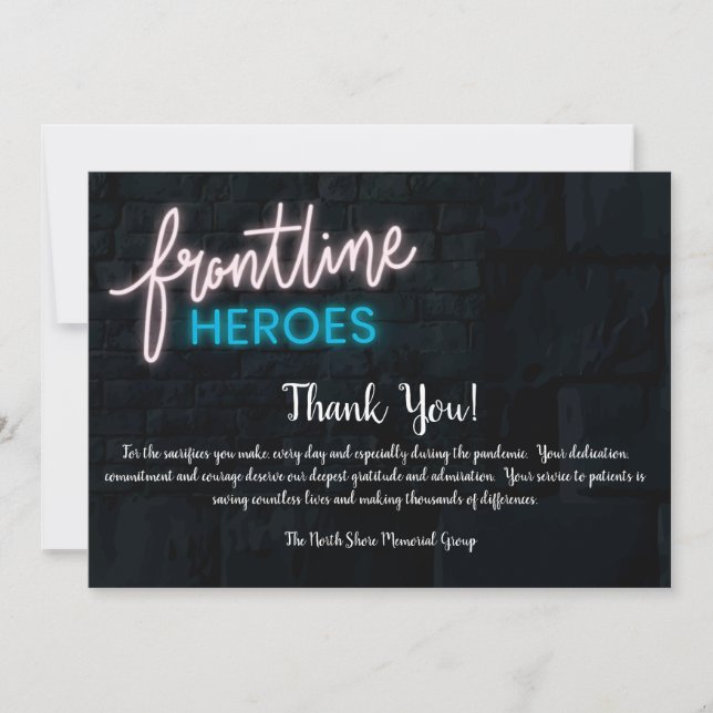 Frontline Heroes (tack) Tack Kort (Framsida)